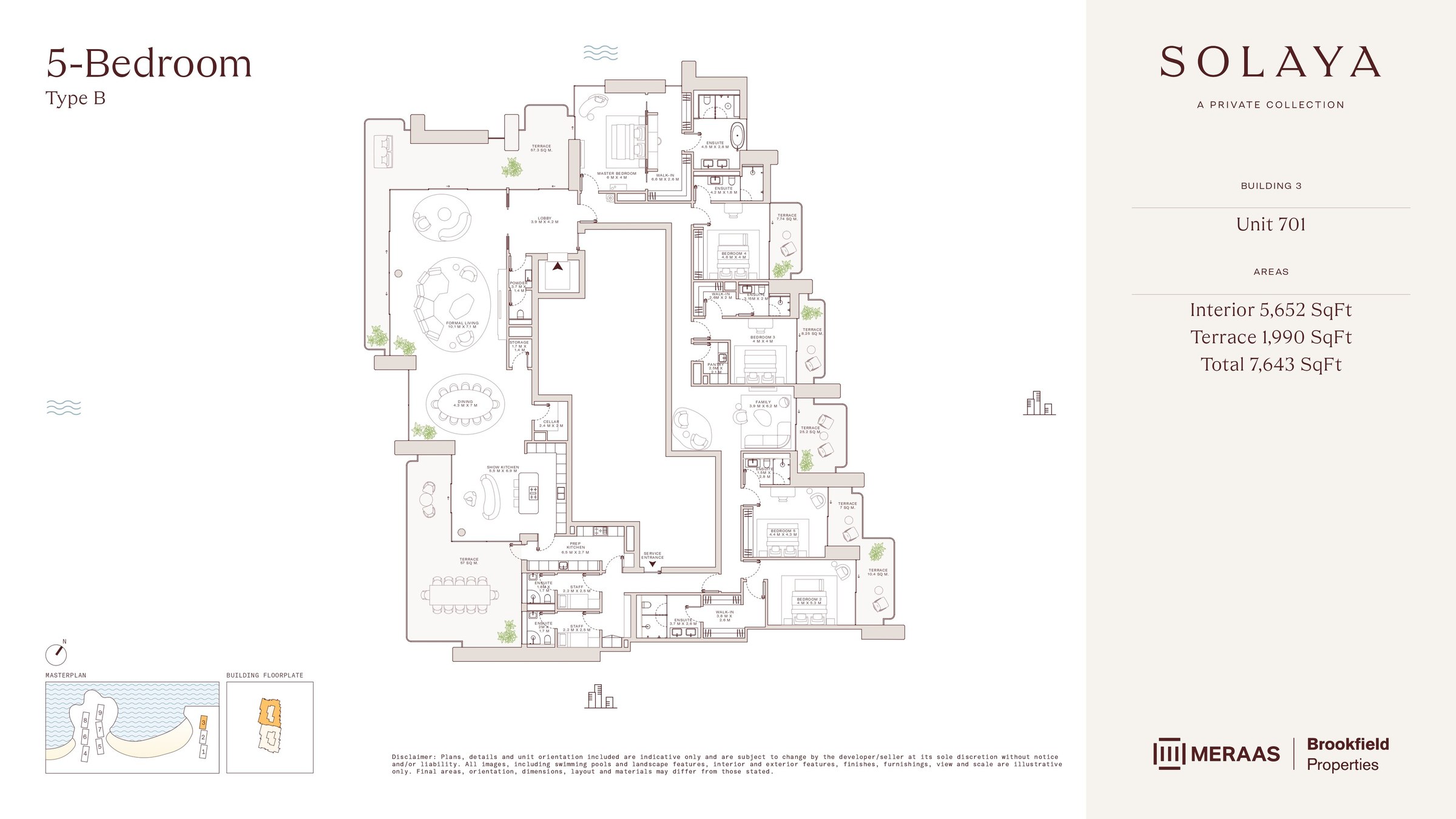 5 Bed floor plan