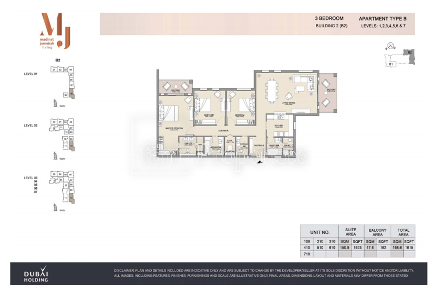 3 Bedroom floor plan