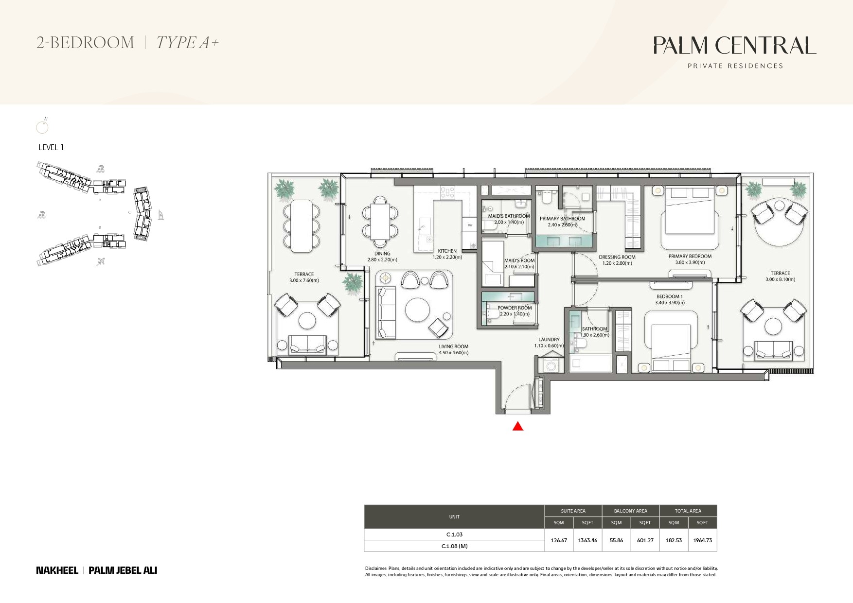 2 Bed floor plan