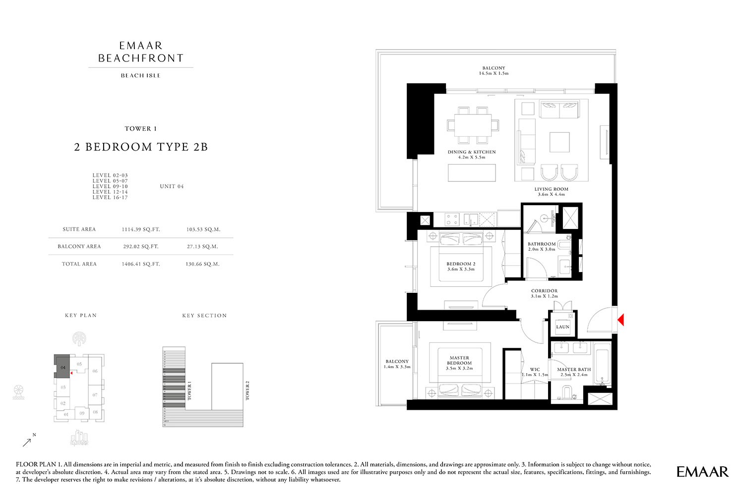 2 Bedroom floor plan