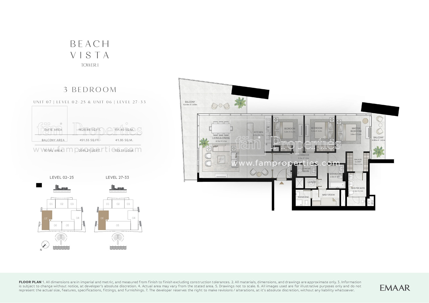 3 Bedroom floor plan