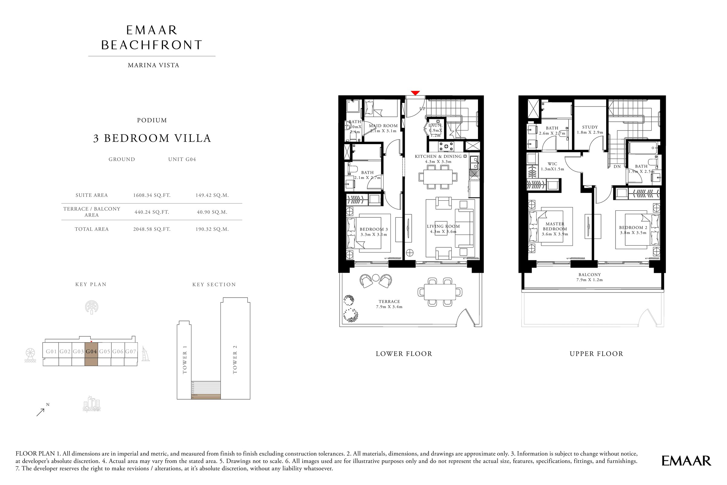 3 Bedroom floor plan