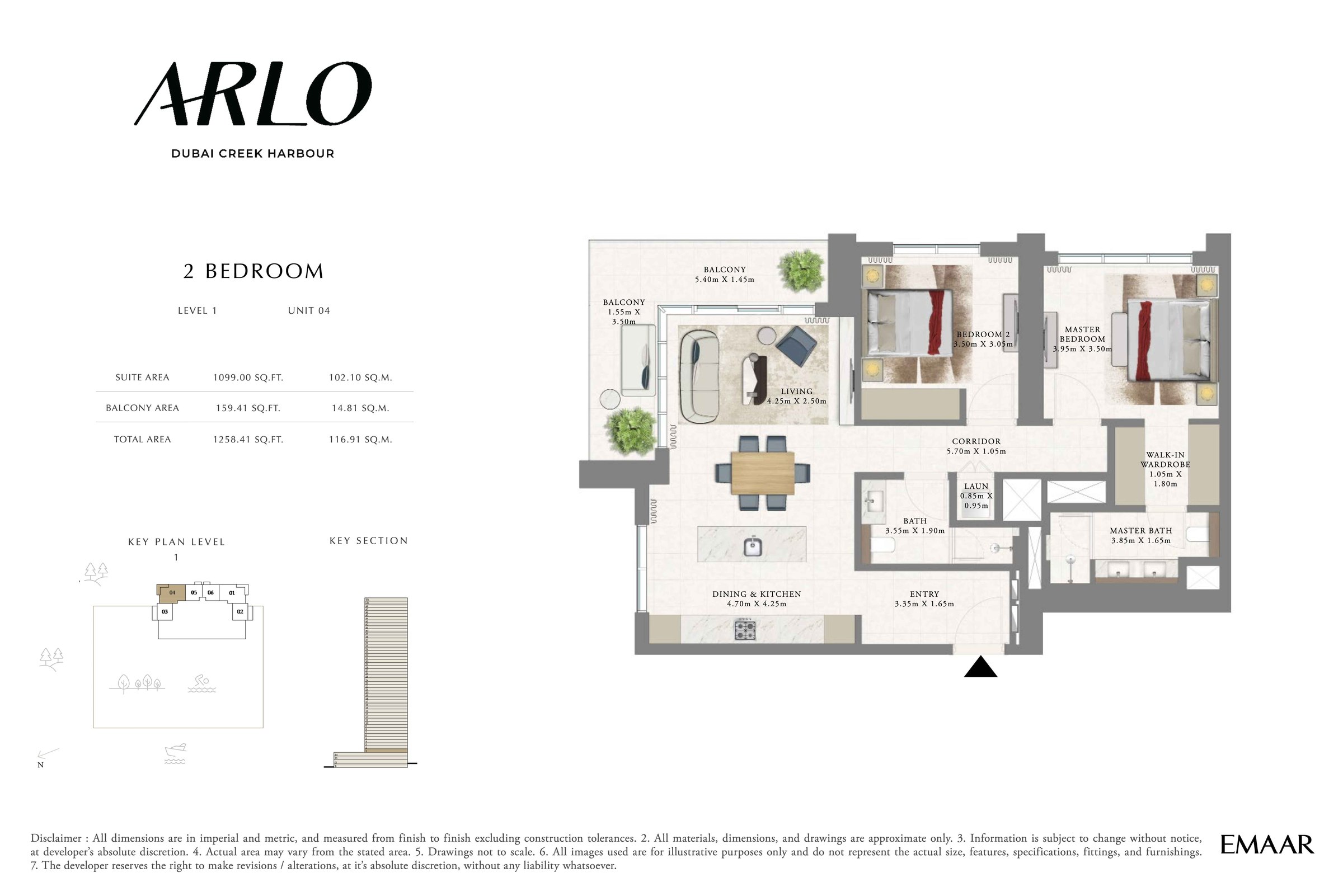2BR - Lvl 1 - Unit 4 floor plan