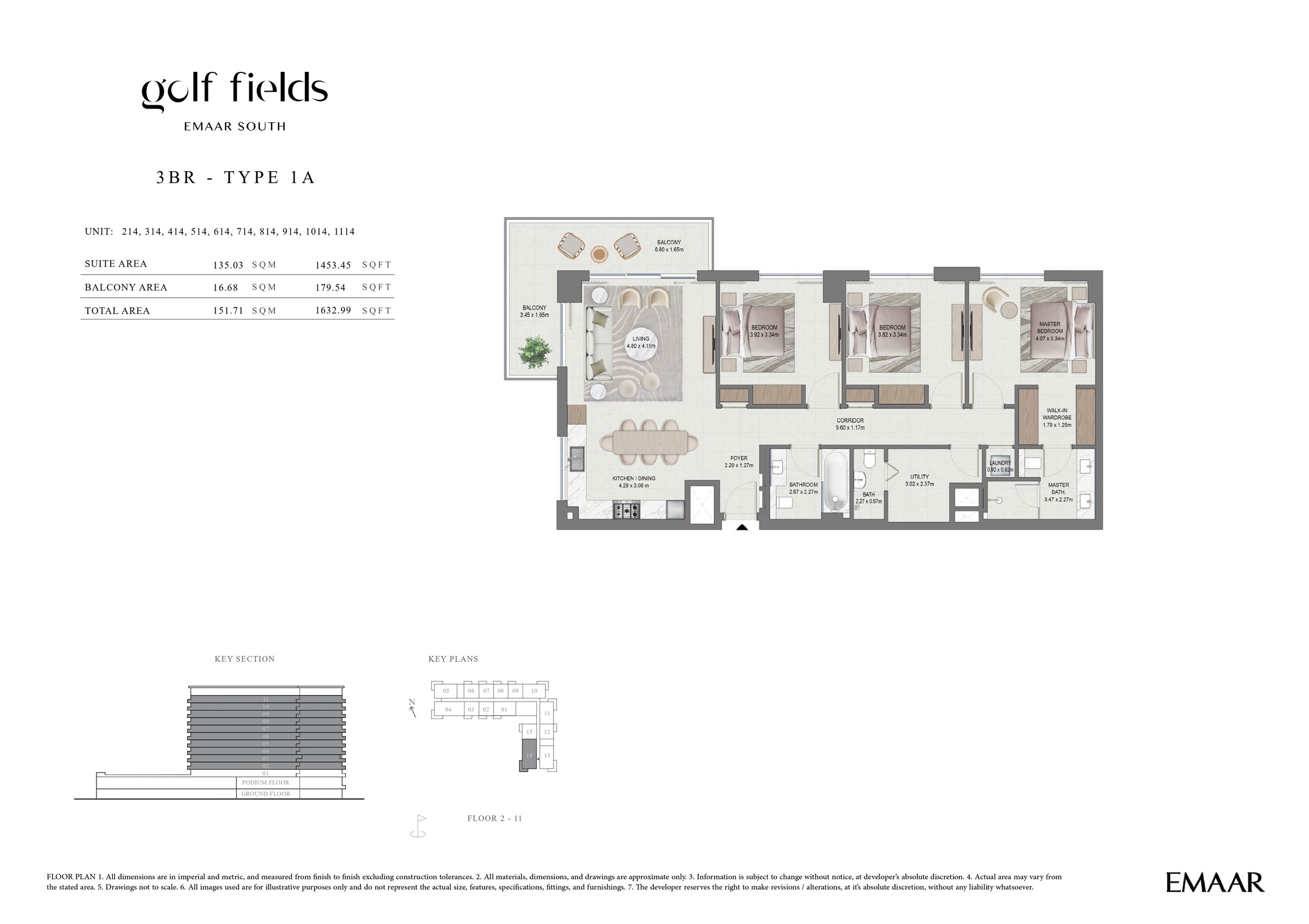 3 Bed floor plan