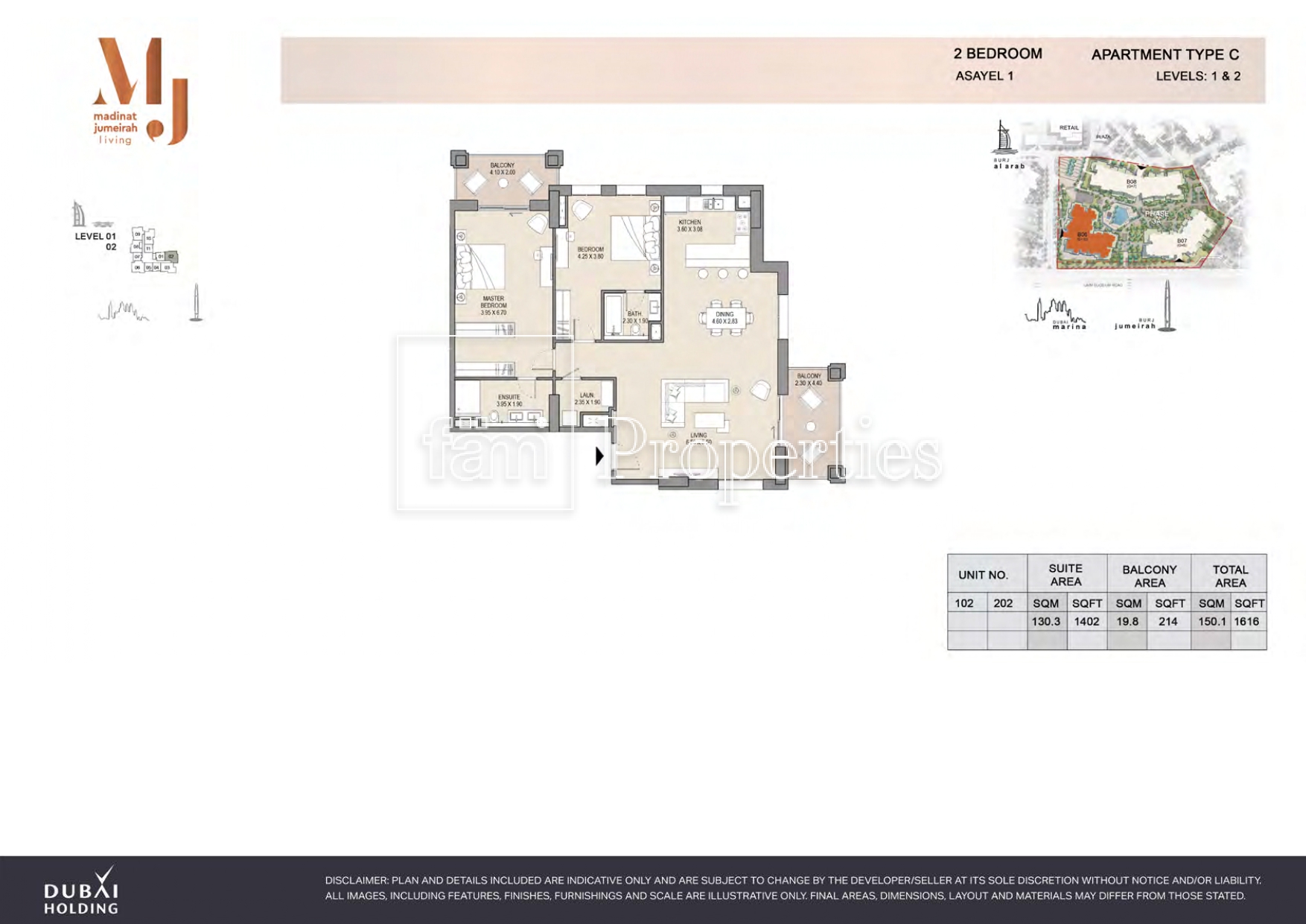 2 Bedroom floor plan