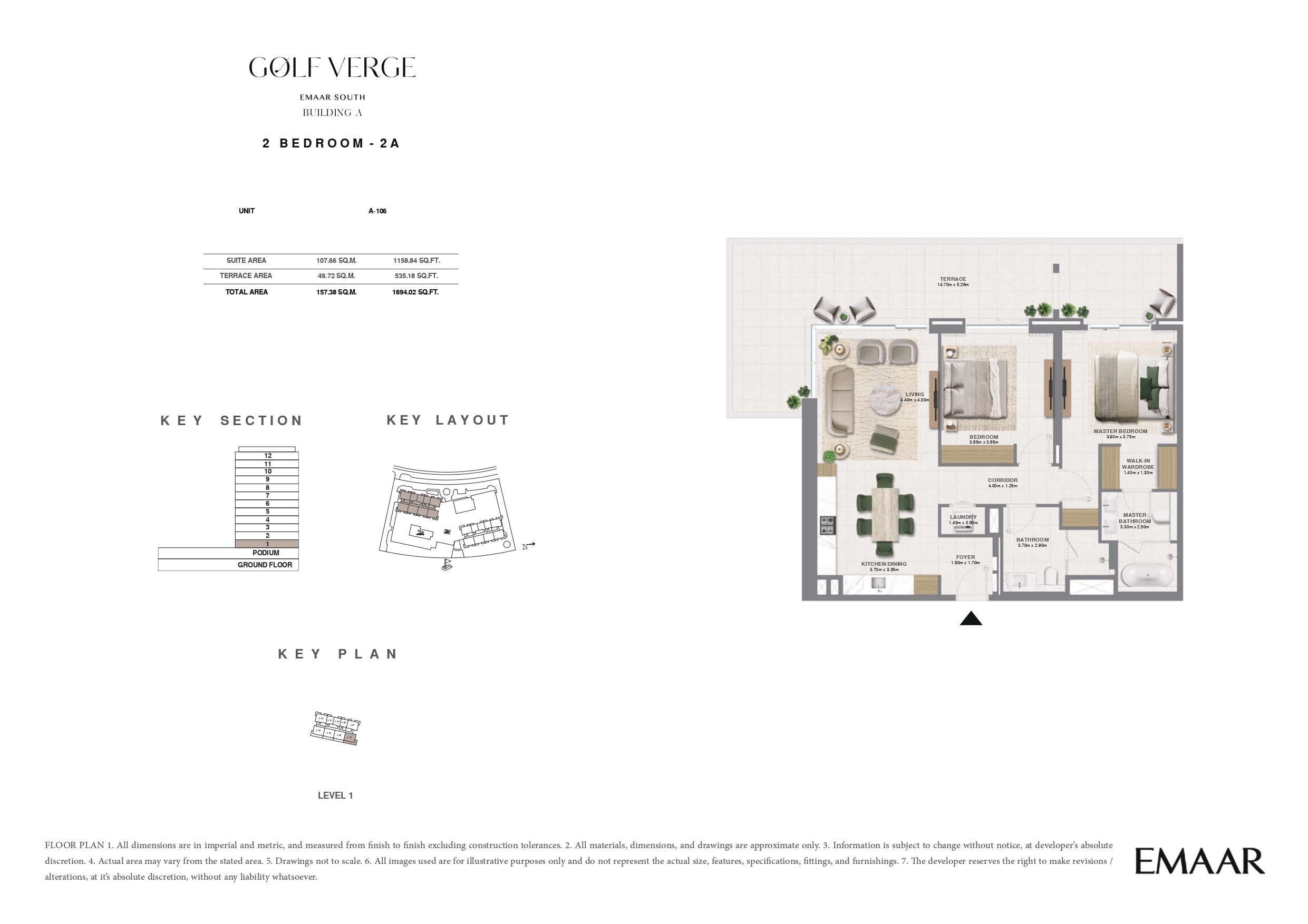 2 Bed floor plan