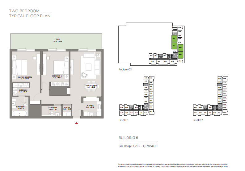 2 Bedroom floor plan