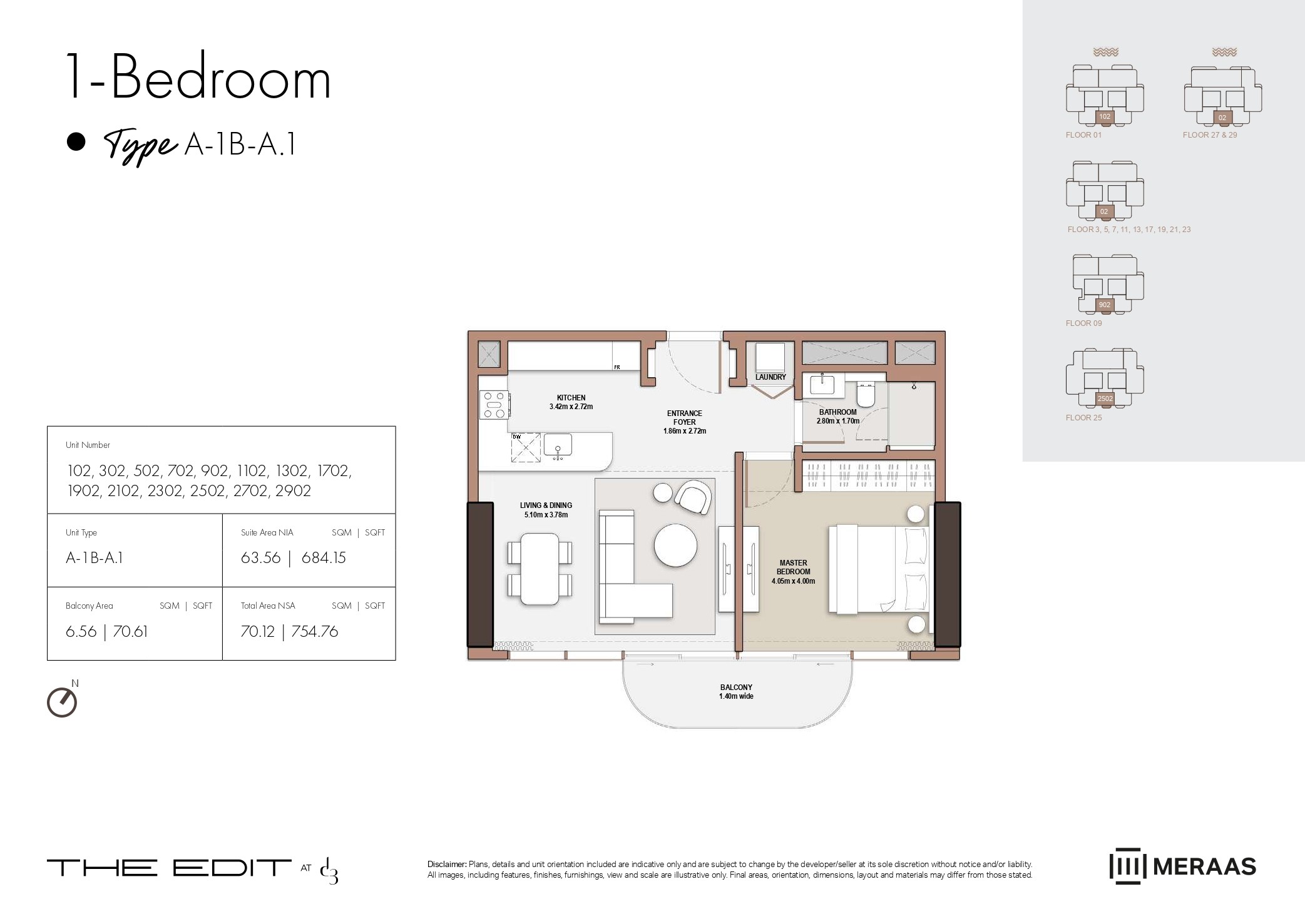 1 Bed floor plan