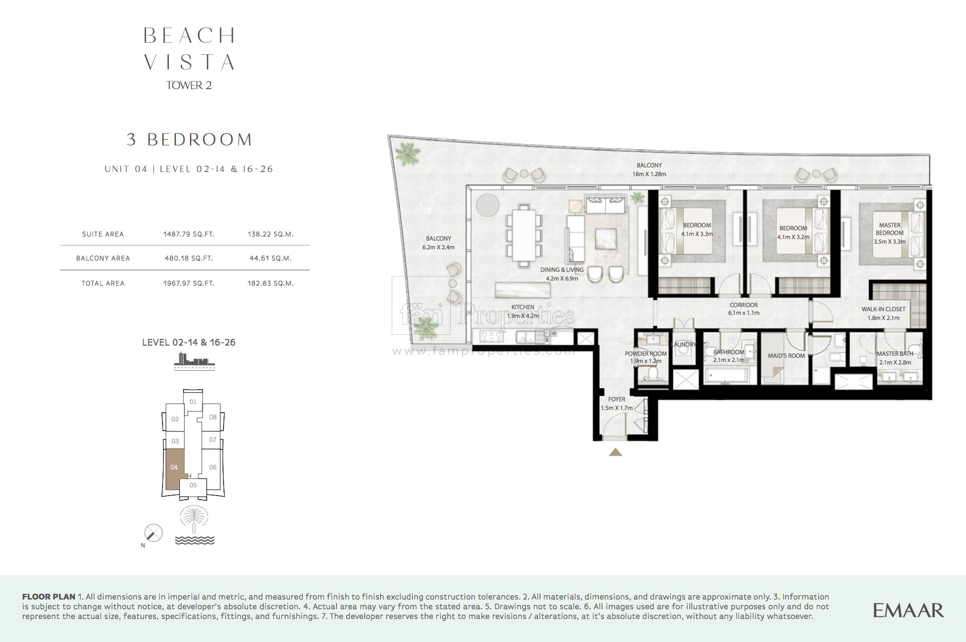 3 Bedroom floor plan