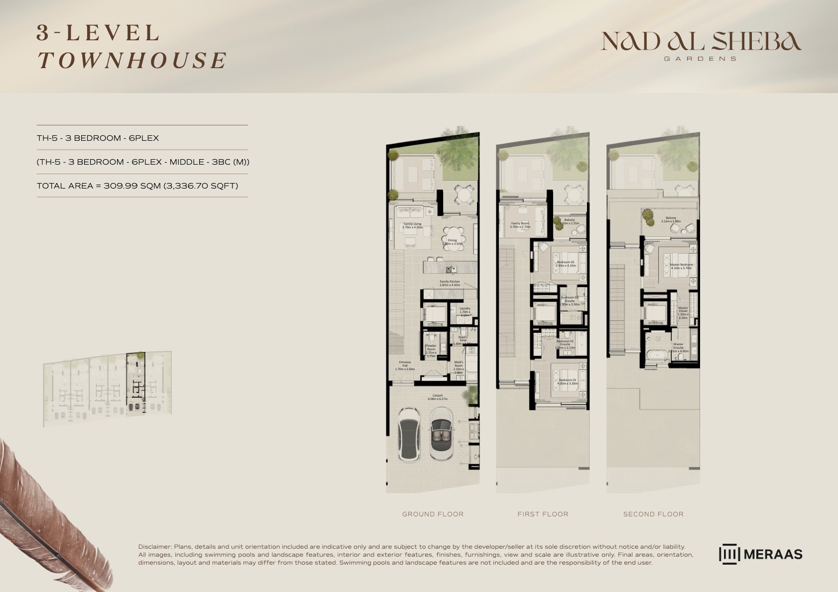 3LV - Townhouse - TH5-6Plex-Mid - 3BC (M) floor plan