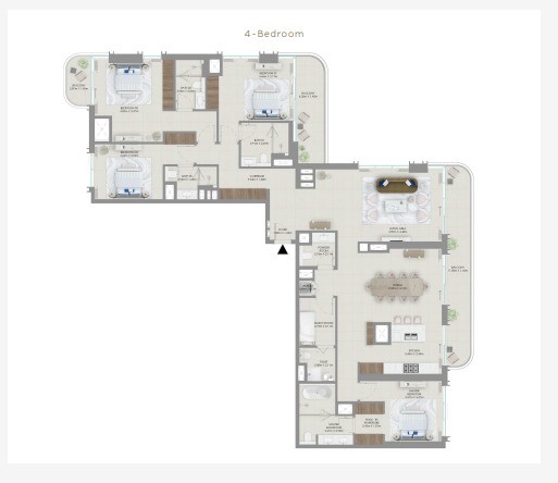 4 Bed floor plan