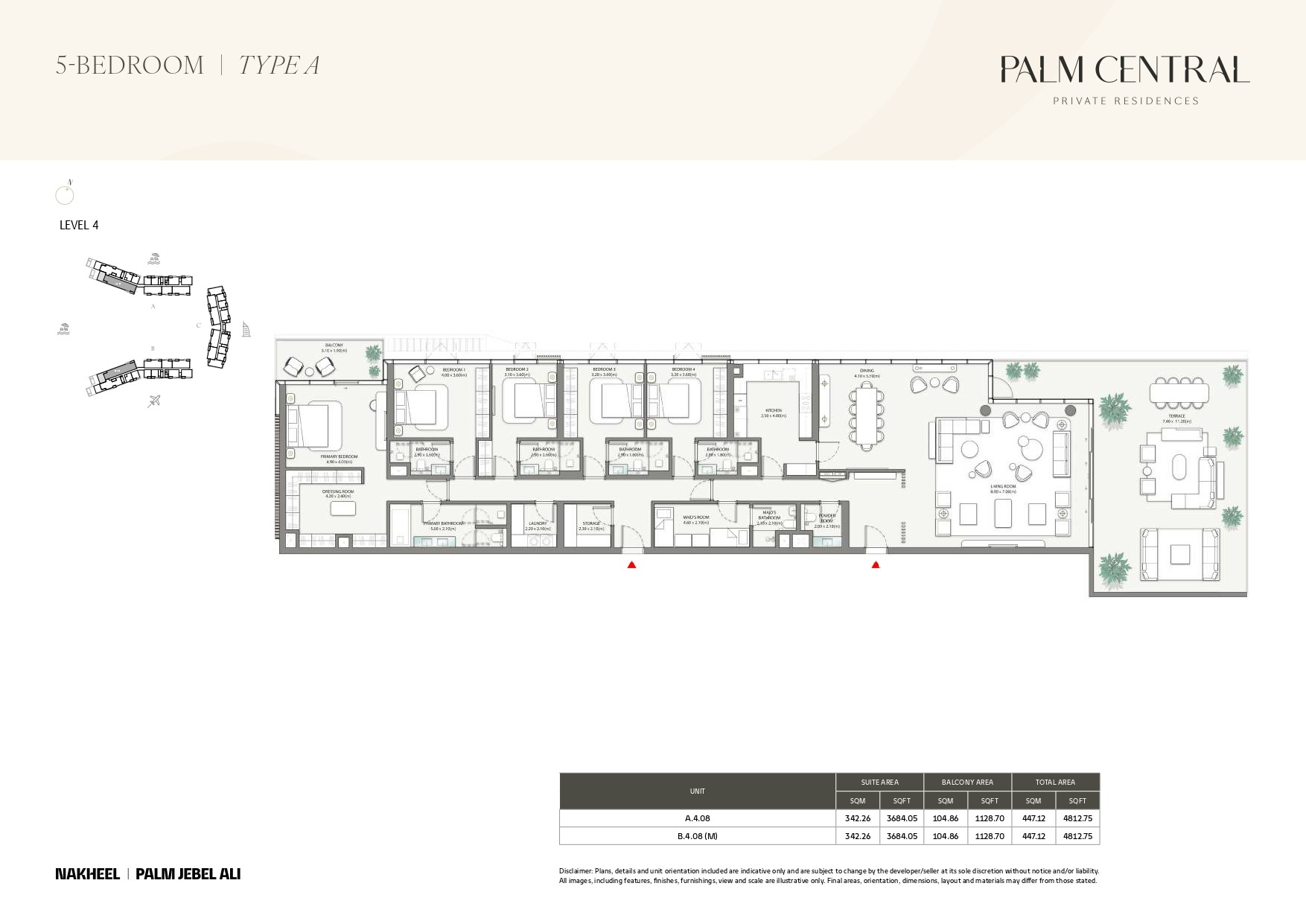5 Bed floor plan