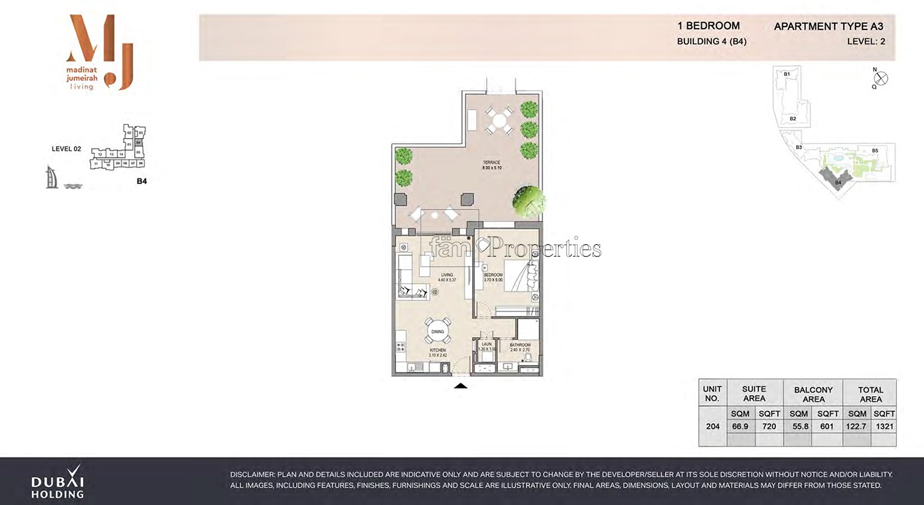 1 Bedroom floor plan
