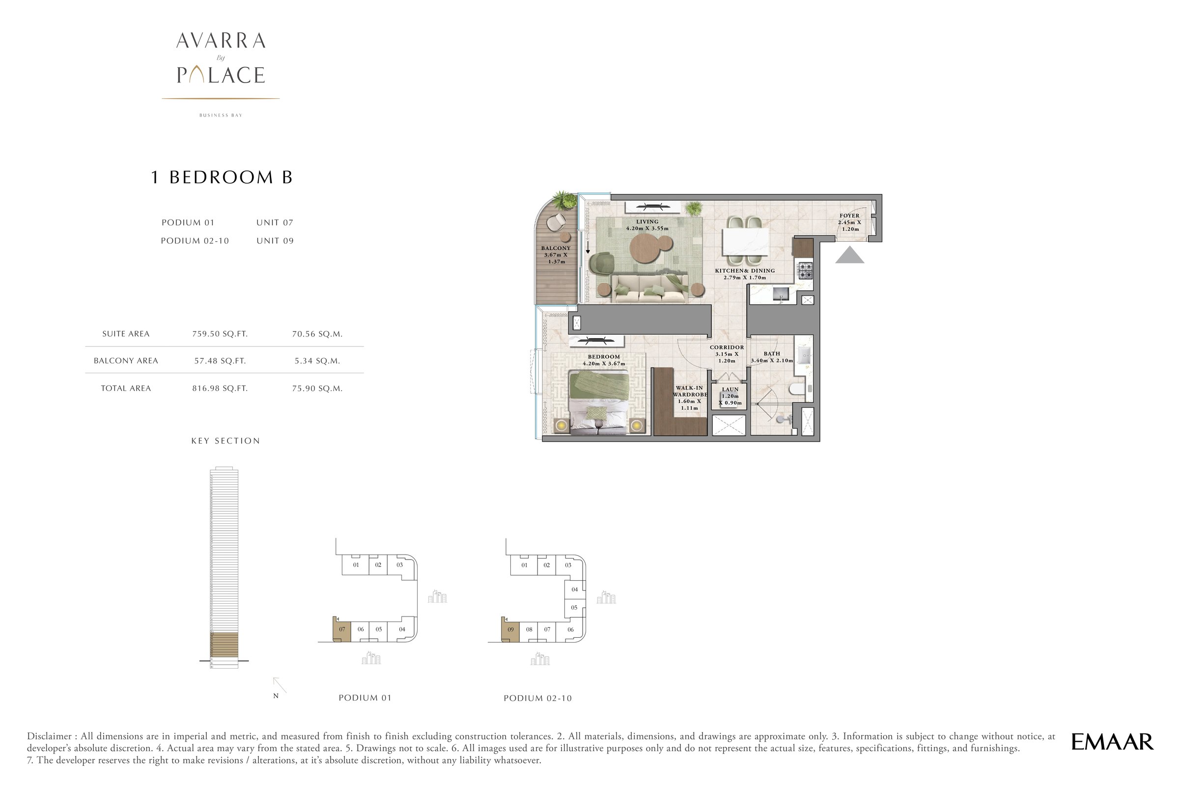 1 Bed floor plan