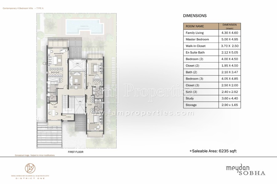 4 Bedroom floor plan