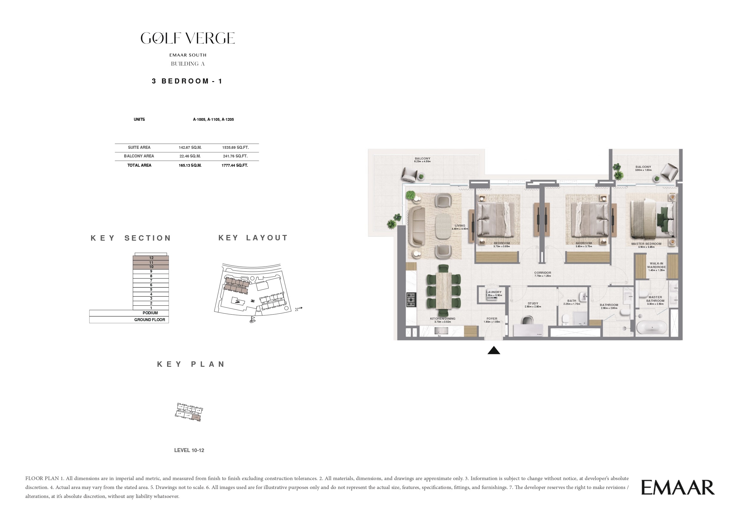 3 Bed floor plan