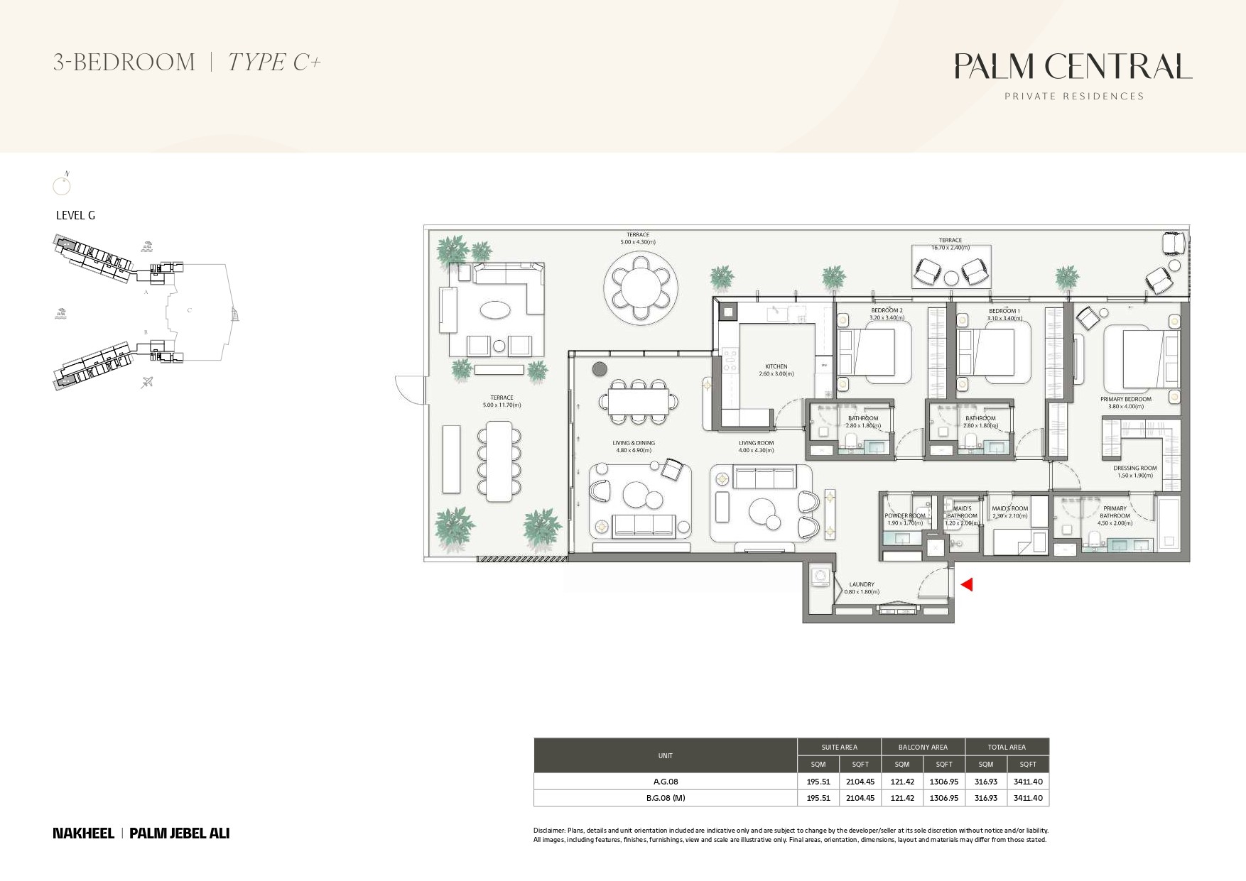 3 Bed floor plan