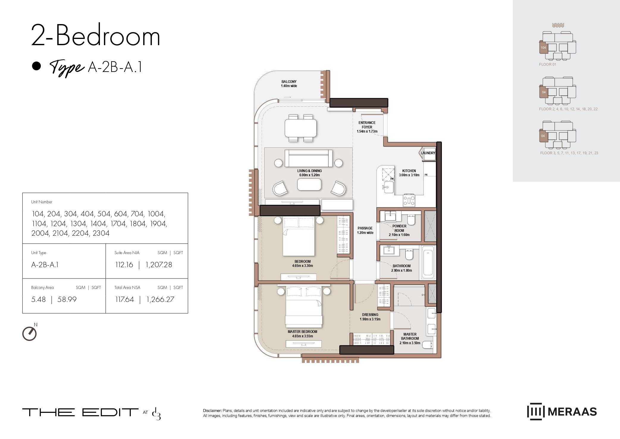 2 Bed floor plan
