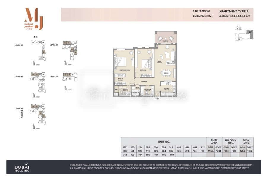 2 Bedroom floor plan