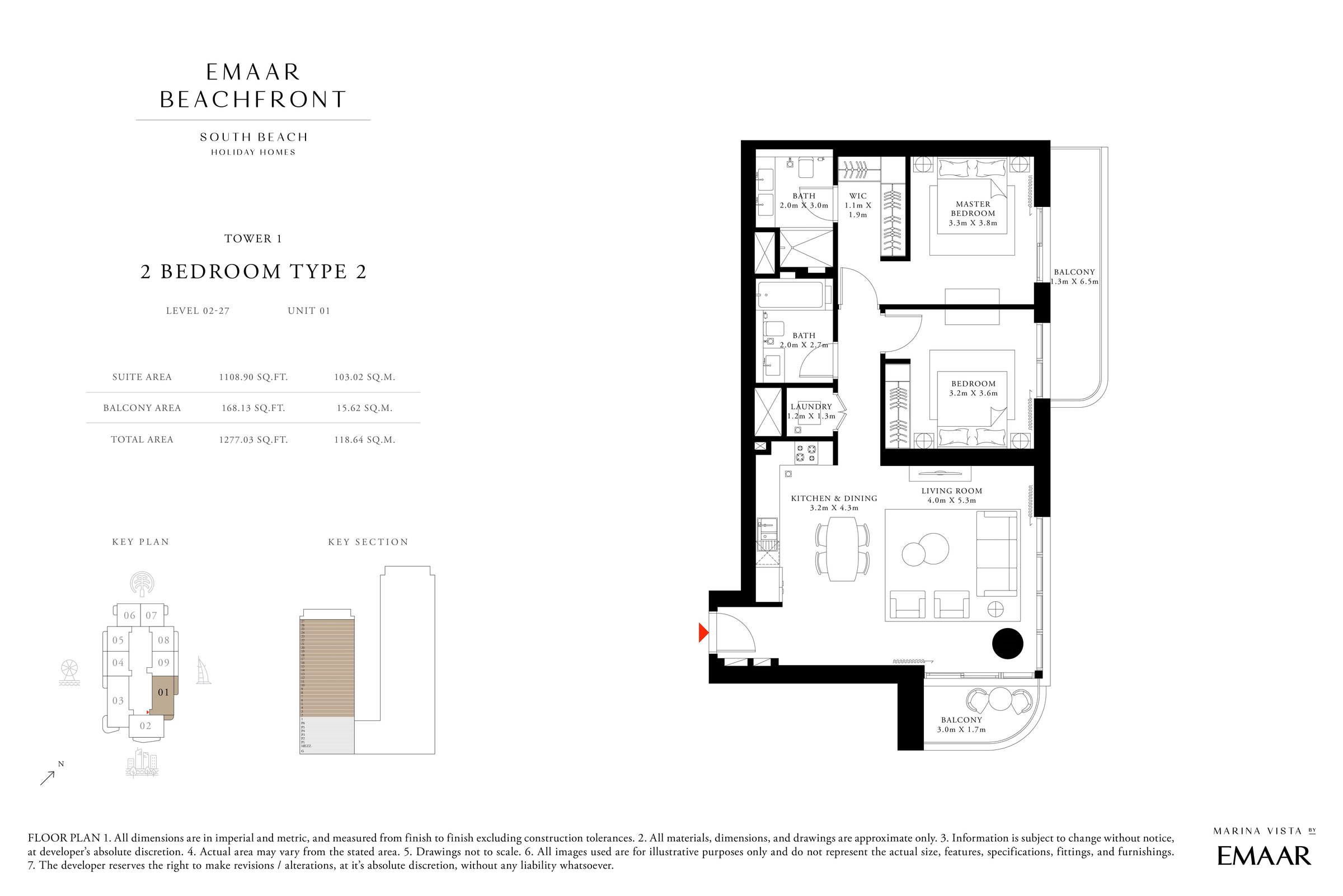 2 Bedroom floor plan