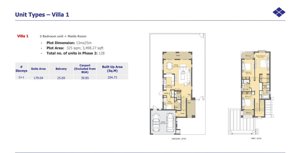 Villa 1 floor plan