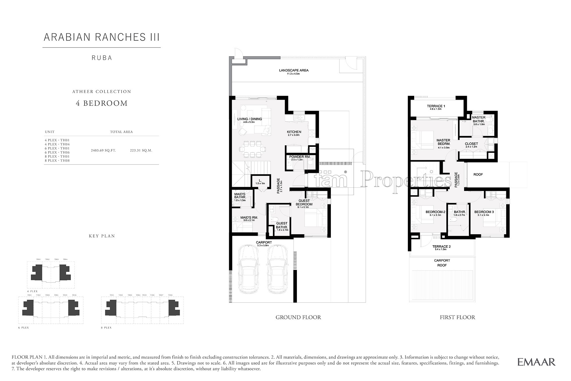 4 Bedroom floor plan