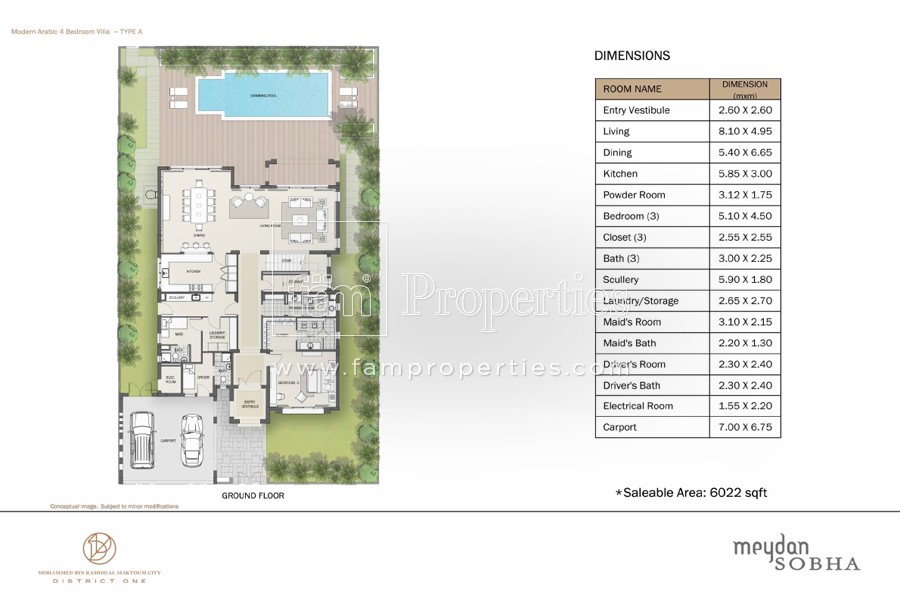 4 Bedroom floor plan