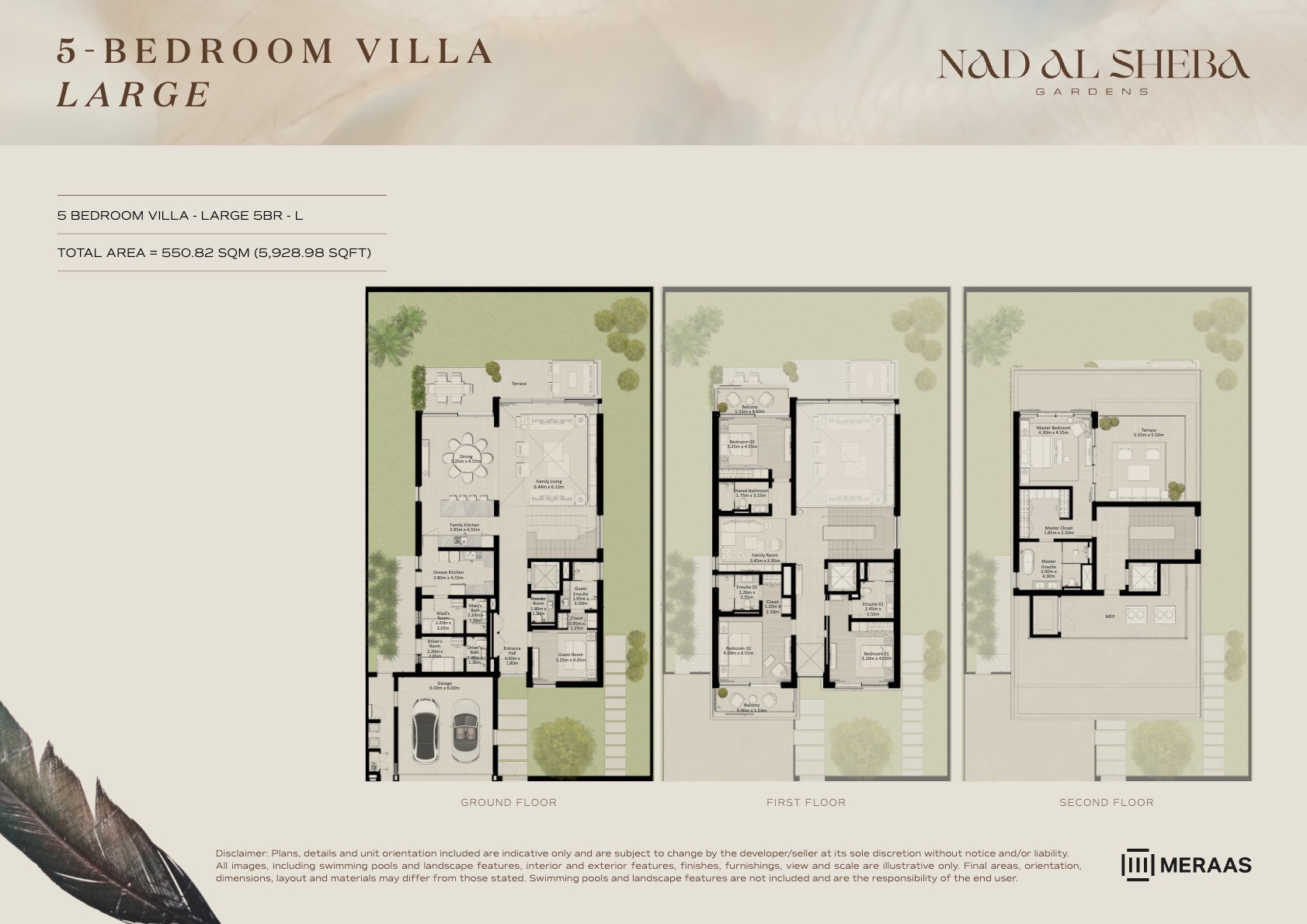 5BR - Villa - Large - L floor plan