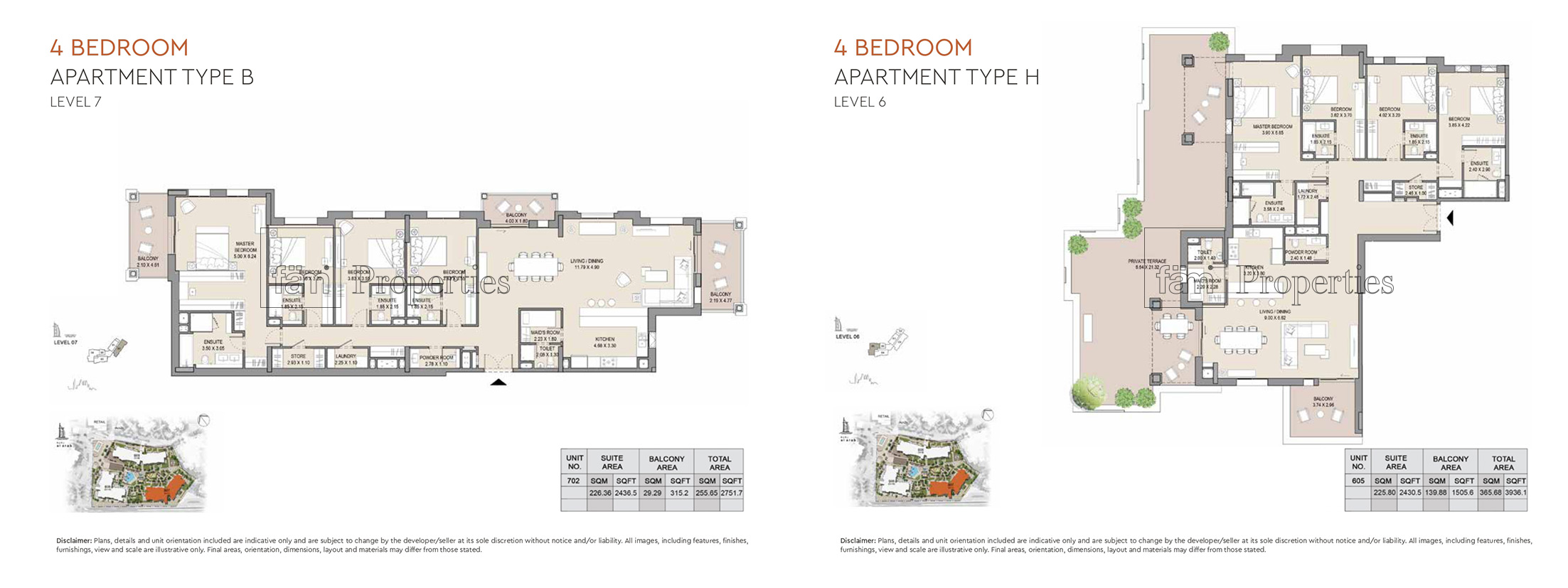 4 Bedroom floor plan