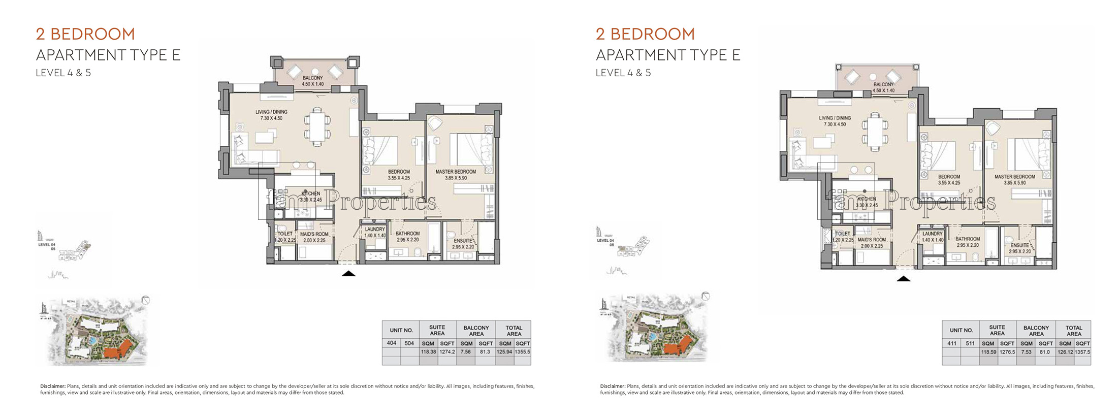 2 Bedroom floor plan