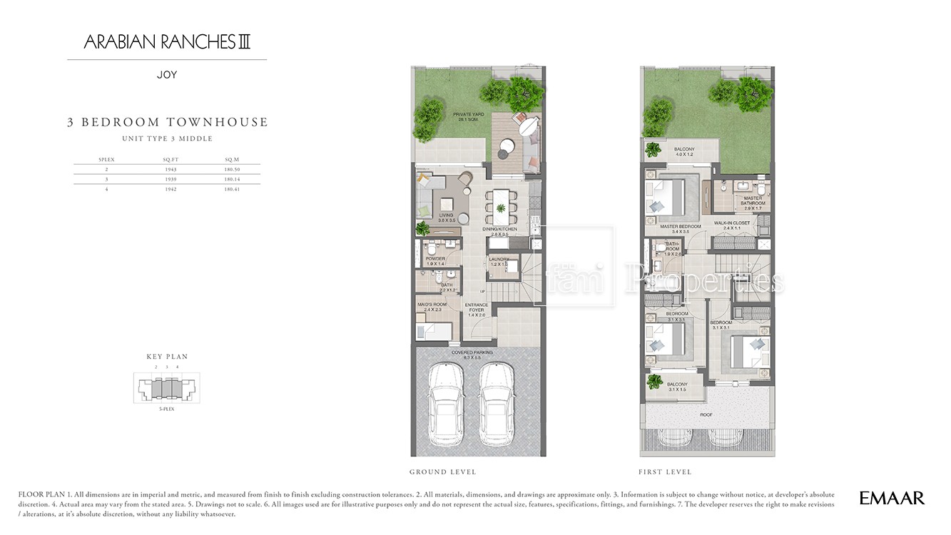 3 Bedroom floor plan