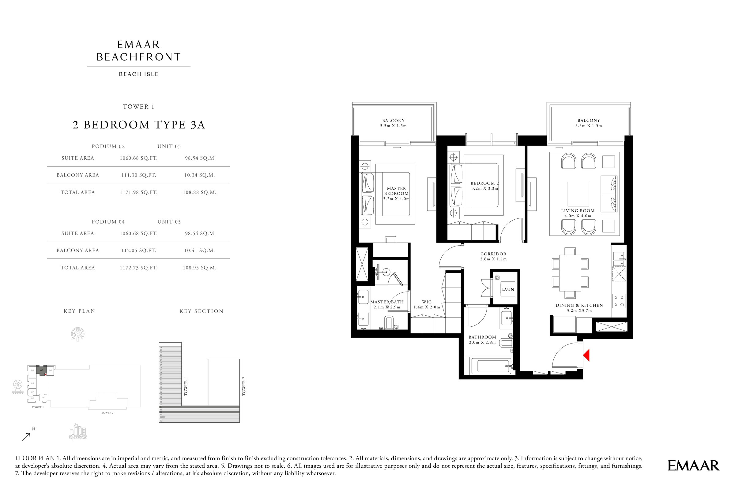 2 Bedroom floor plan