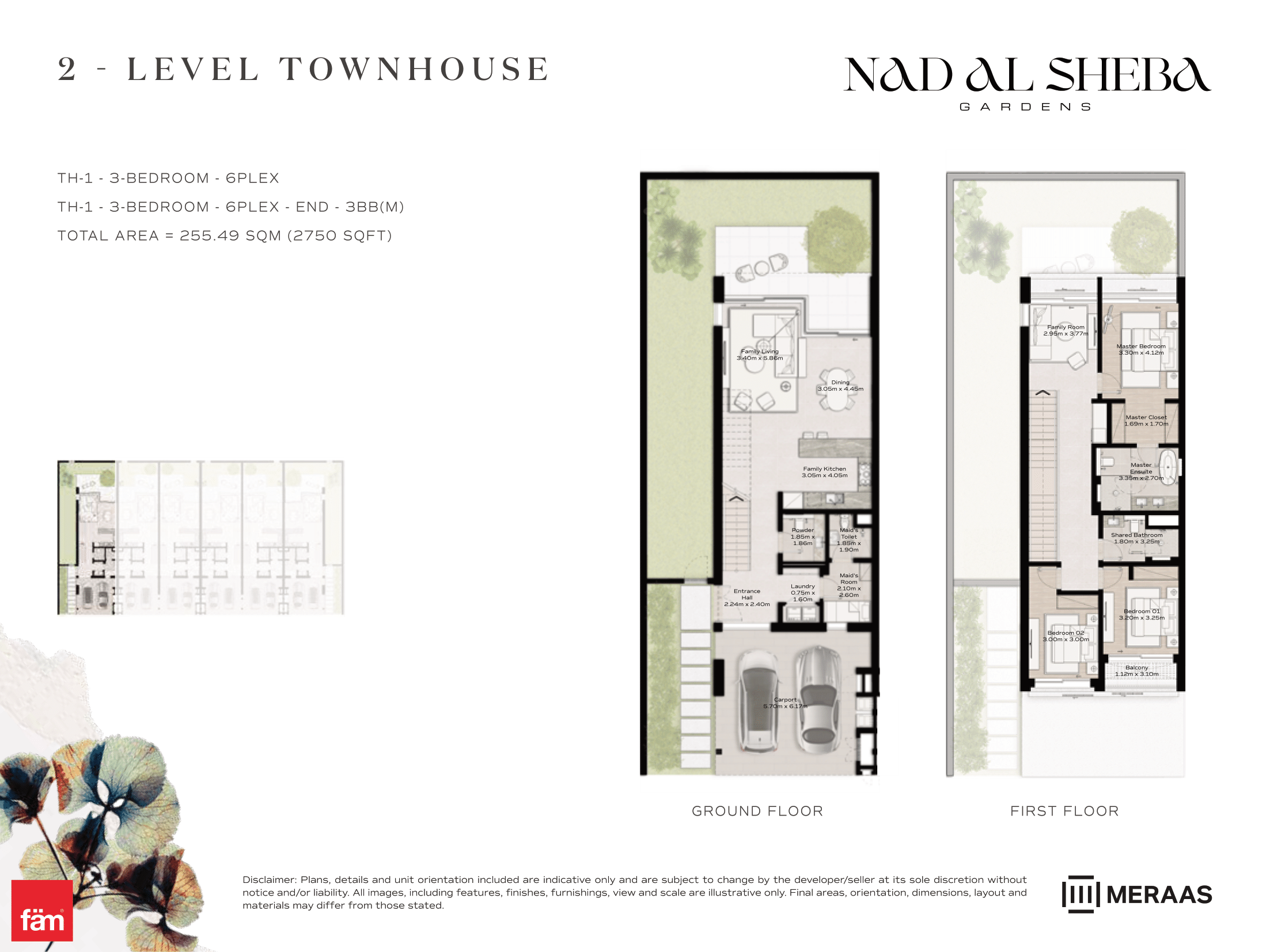 3 Bed Townhouse floor plan