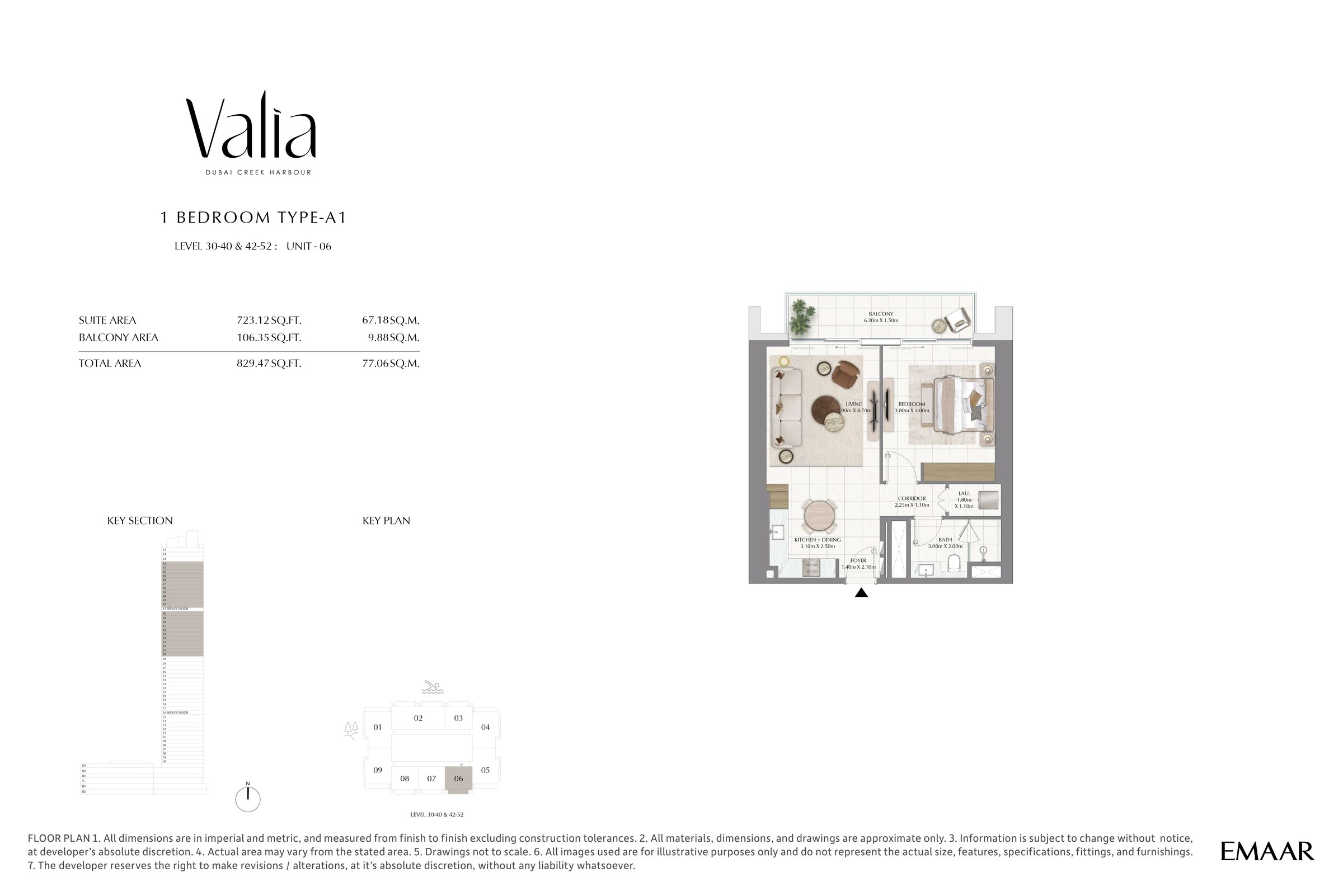 1 Bed floor plan