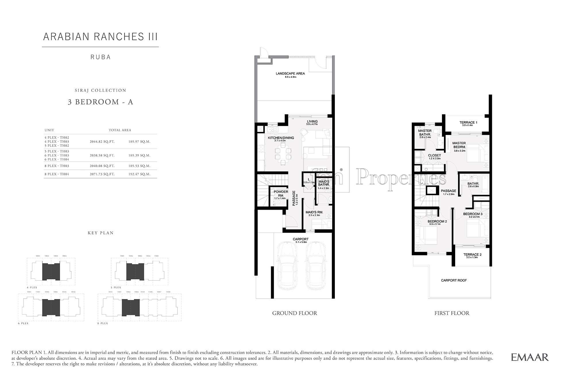 3 Bedroom floor plan