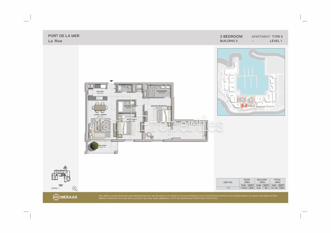2 Bedroom floor plan