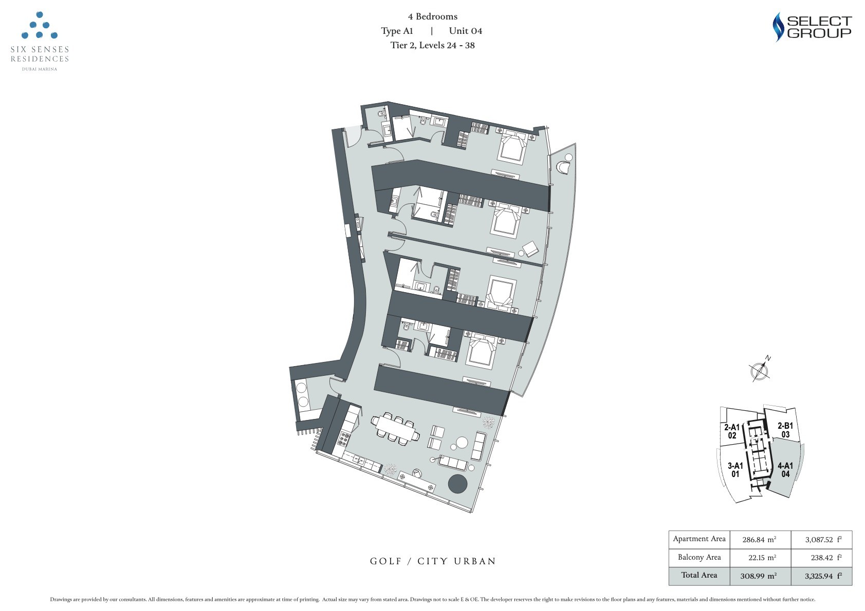 4BR - Type A1 - Unit 4 floor plan