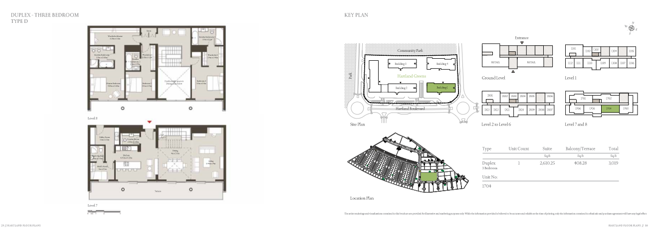 Duplex 4 BR Type D floor plan