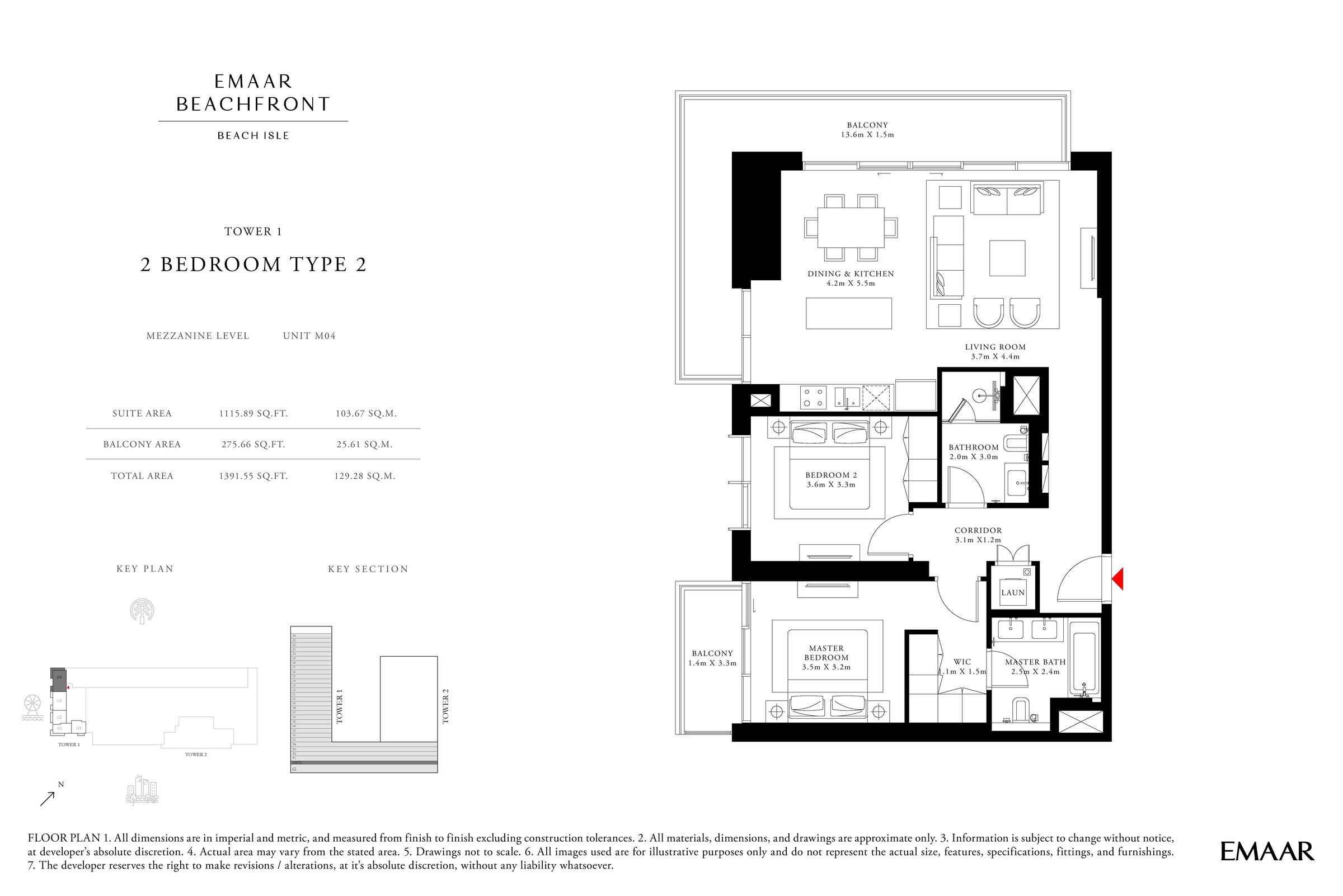 2 Bedroom floor plan