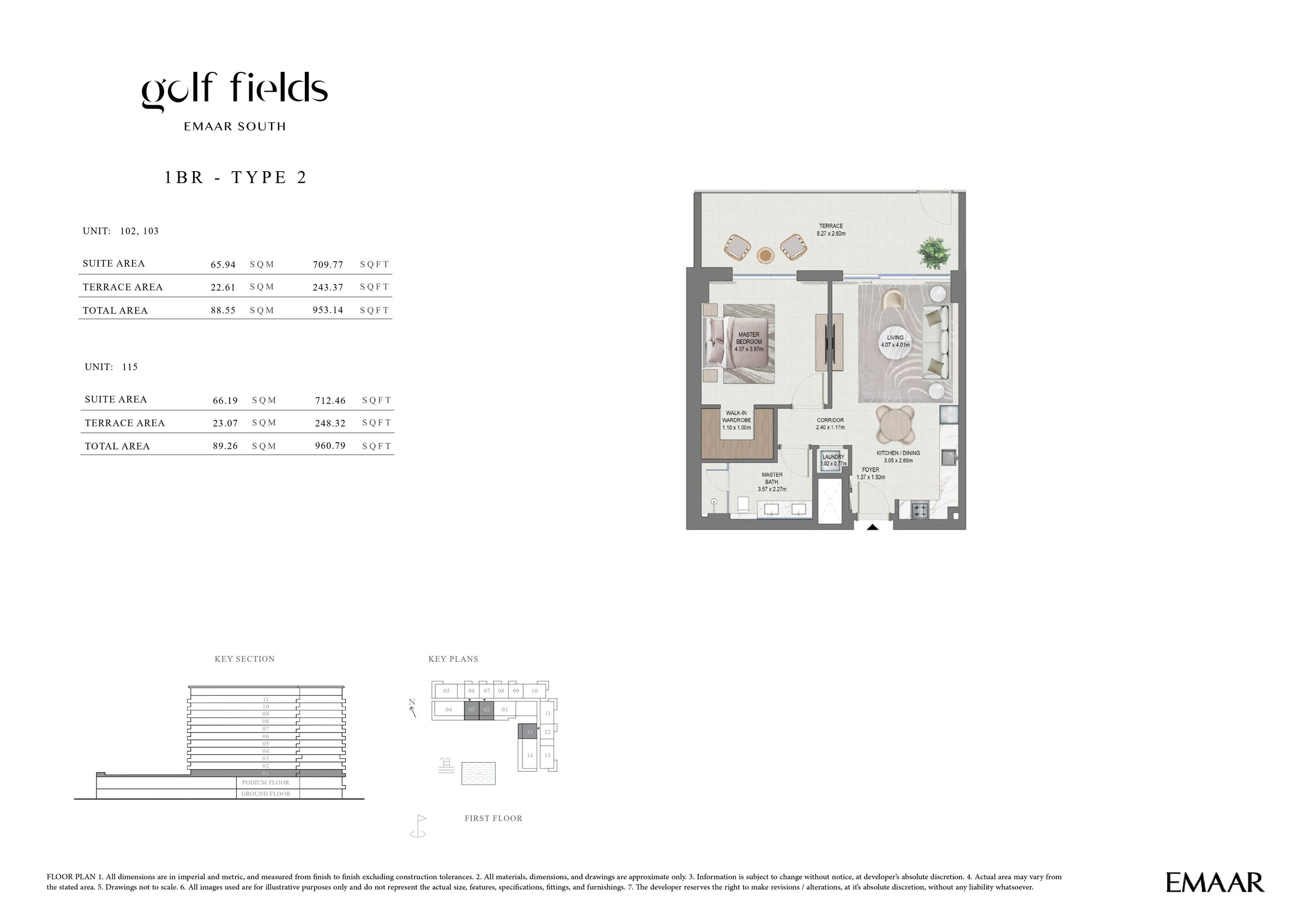1 Bed floor plan