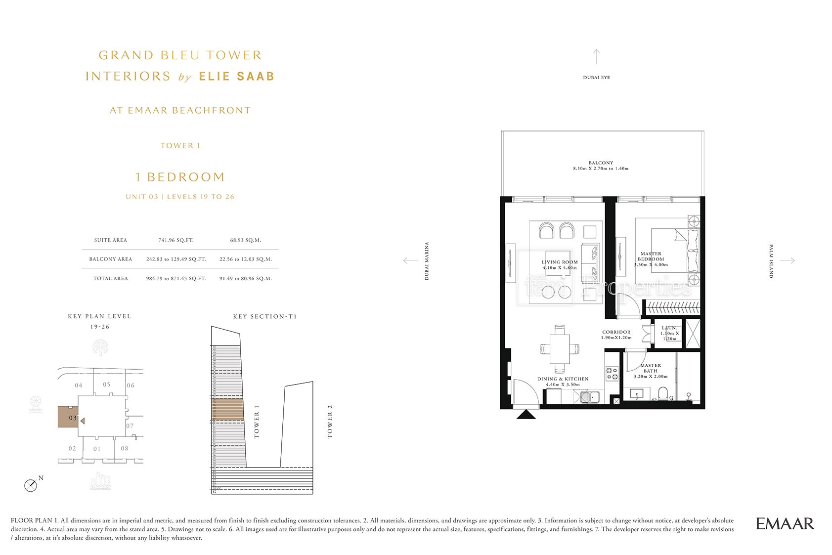 1 Bedroom floor plan