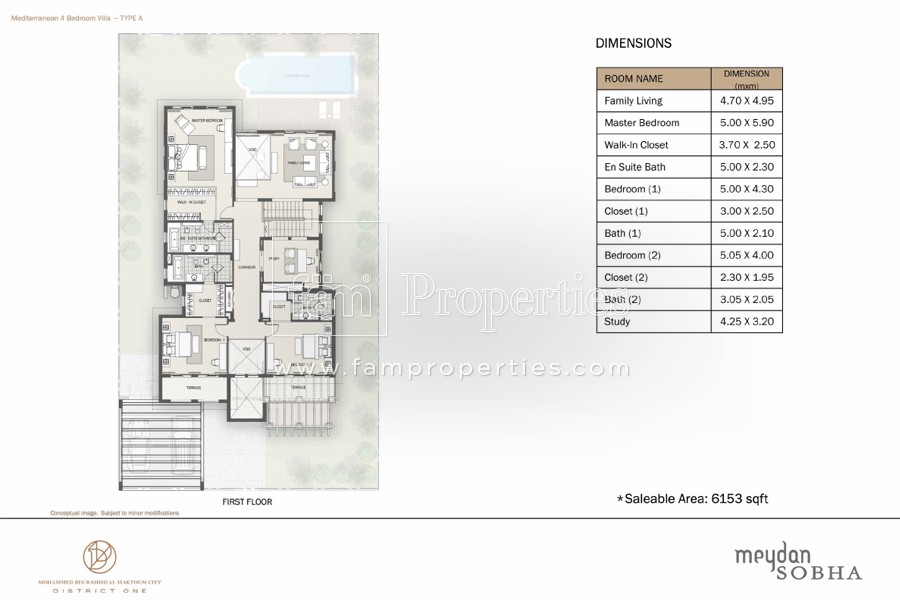 4 Bedroom floor plan