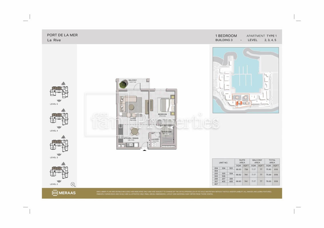 1 Bedroom floor plan