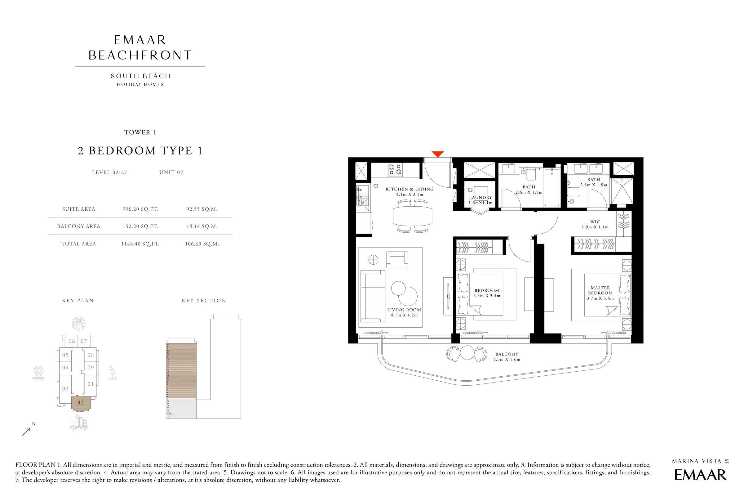 2 Bedroom floor plan