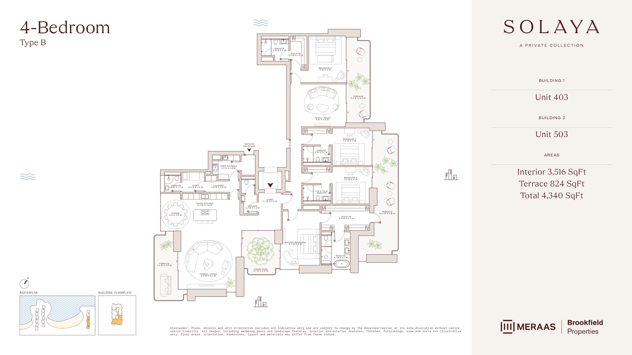 4 Bed floor plan