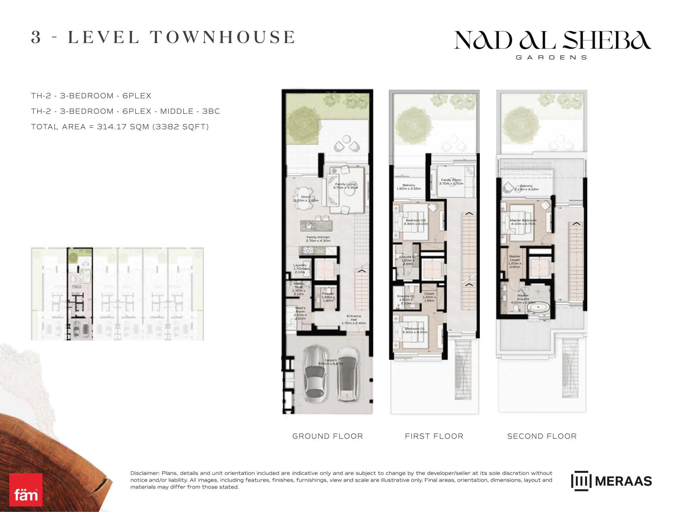 3 Bed Townhouse floor plan