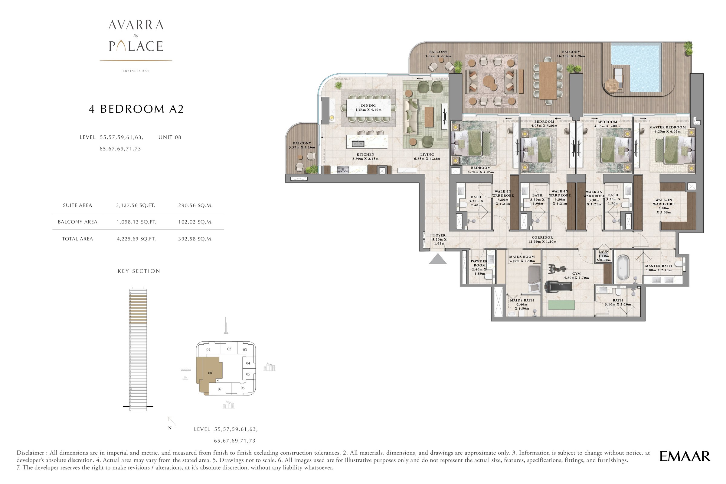 4 Bed floor plan