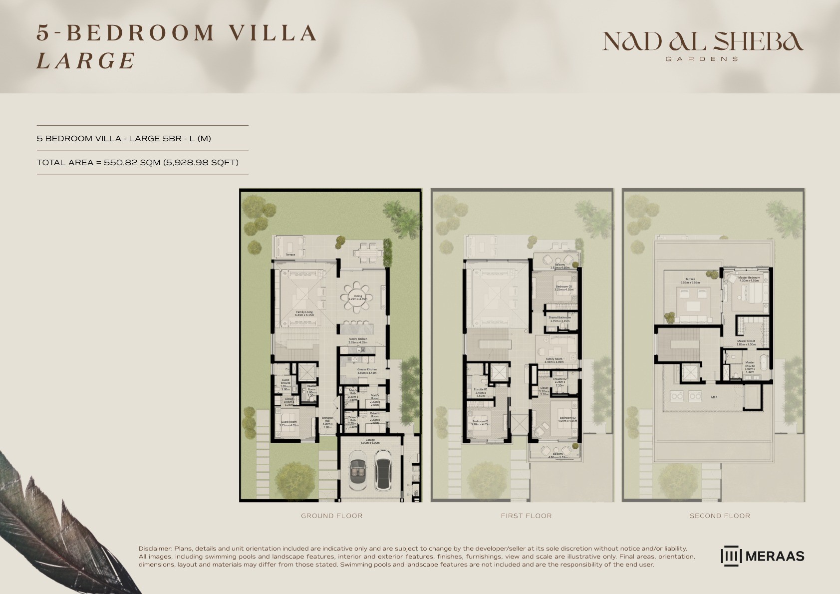 5BR - Villa - Large - L (M) floor plan