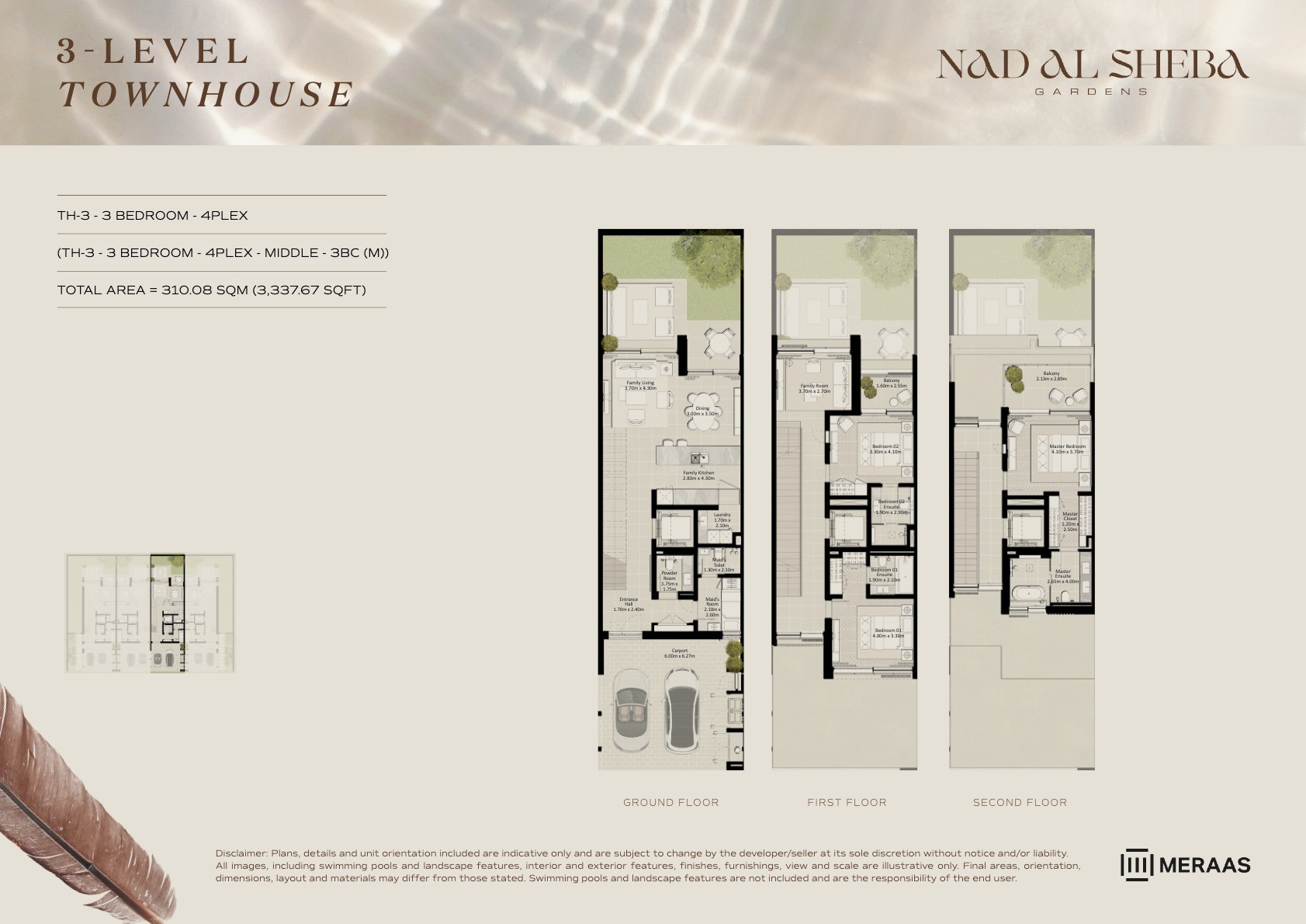 3LV - Townhouse - TH3-4PLex-Mid - 3BC (M) floor plan