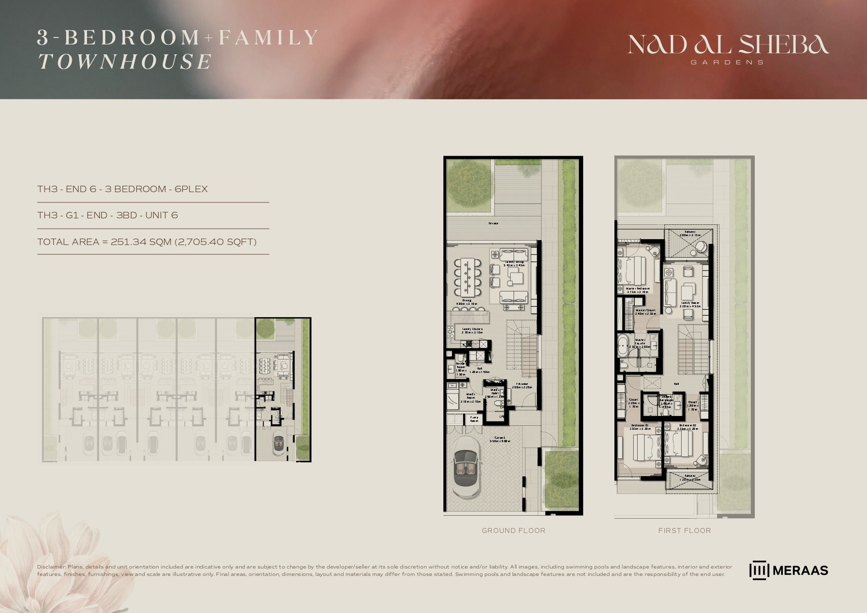 3 Bed floor plan